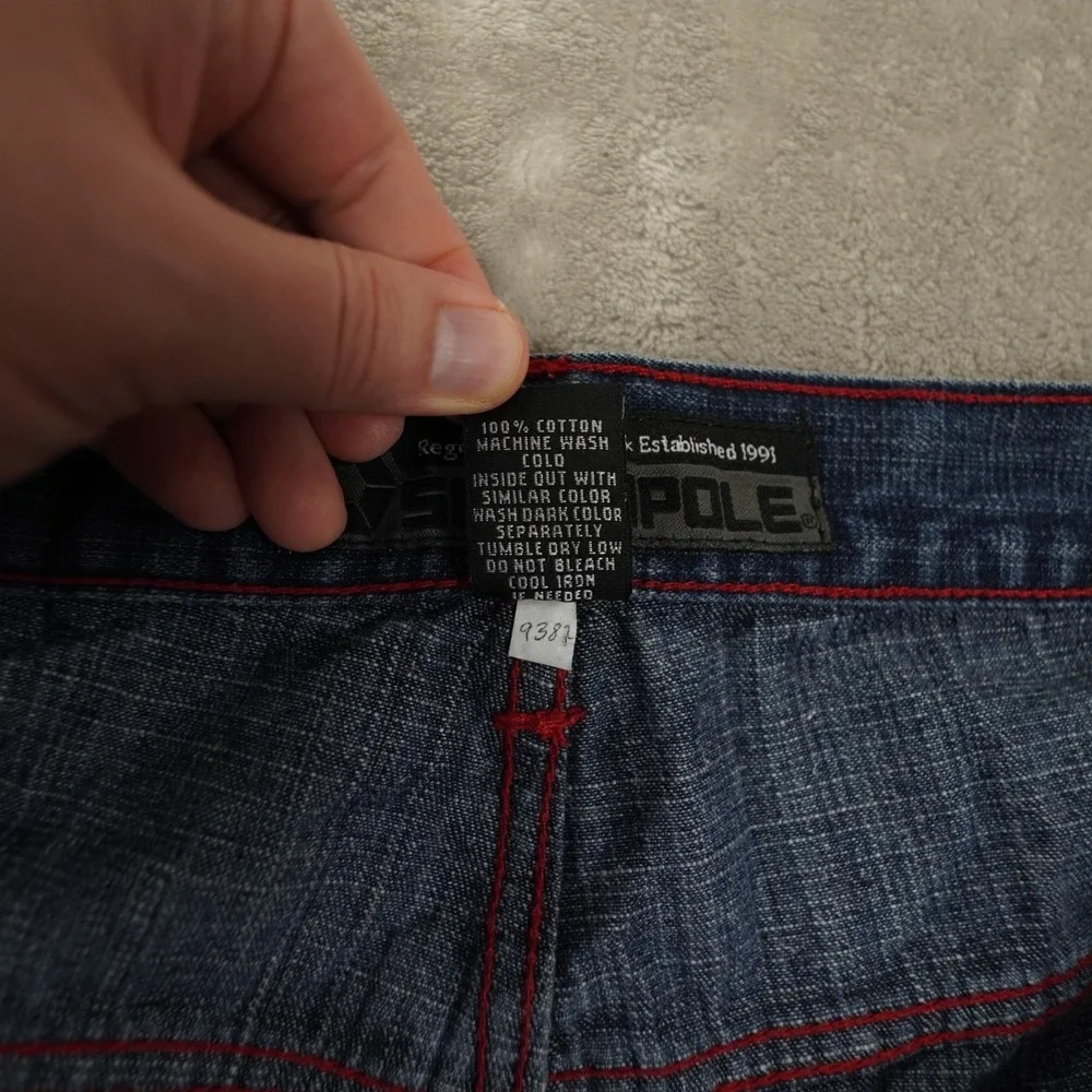 Southpole Vintage Y2K Dark Wash Denim Shorts Mens 38 Blue Skate Grunge Streetwea